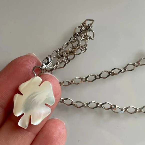 Genuine 925 Sterling Silver Necklace with 4-Leaf Clover Charm - Picture 8 of 9